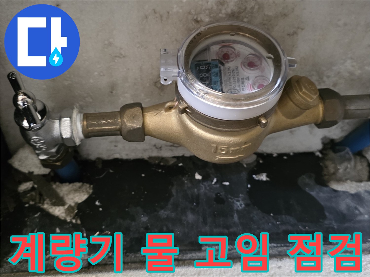 남양주 누수탐지 - 계량기 주변 물 고임 - 전문가 확인