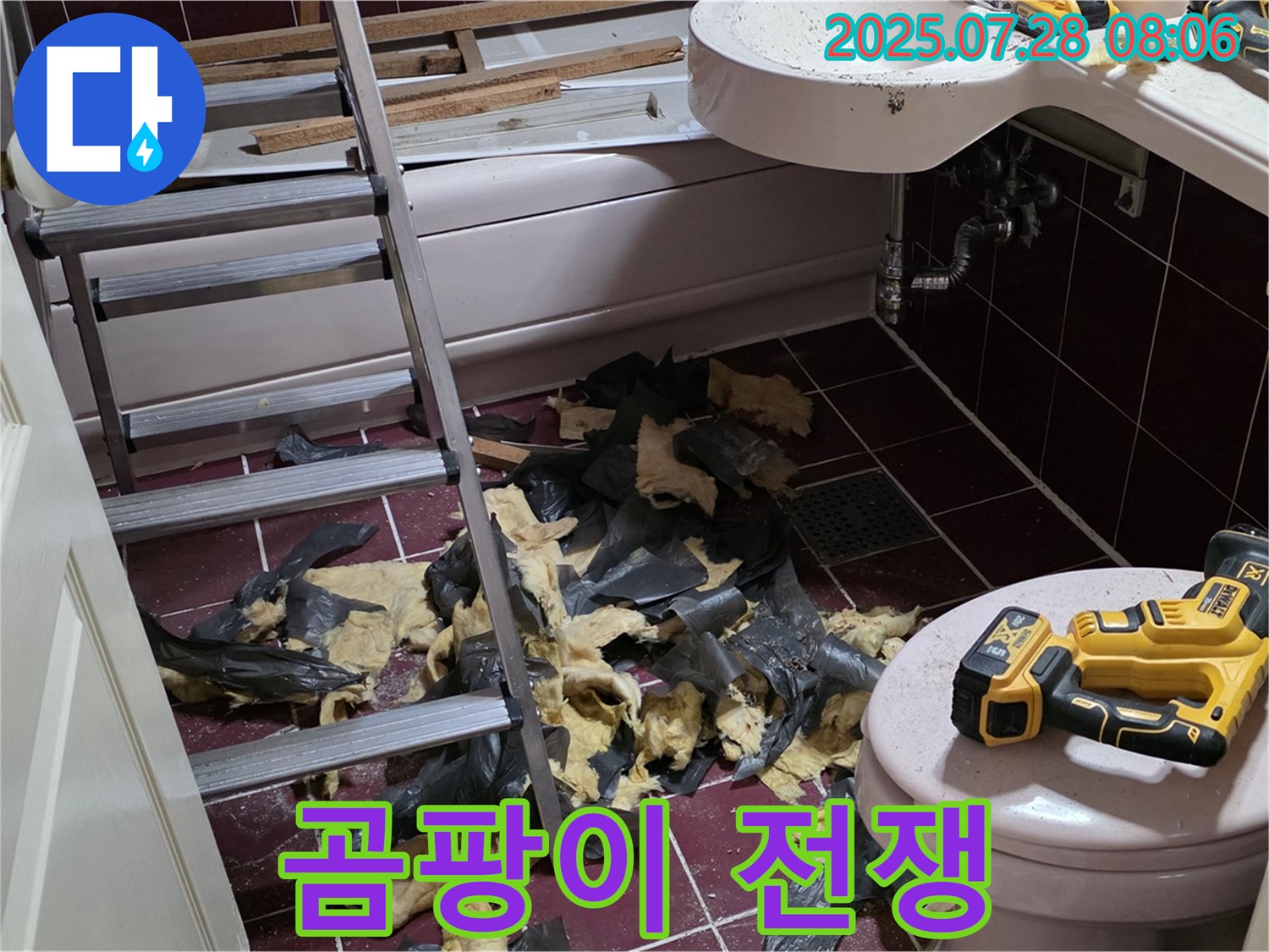 화도읍 두산아파트 욕실 누수 - 철거 후 곰팡이와의 전쟁 선포!