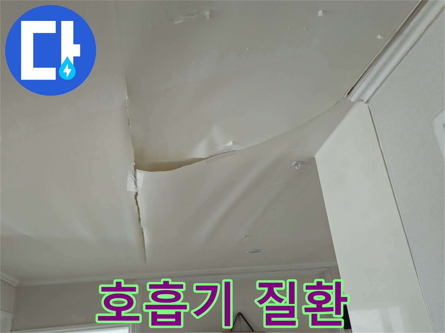 화도읍 두산아파트 천장 누수 - 눅눅한 곰팡이 냄새, 호흡기 질환 유발!