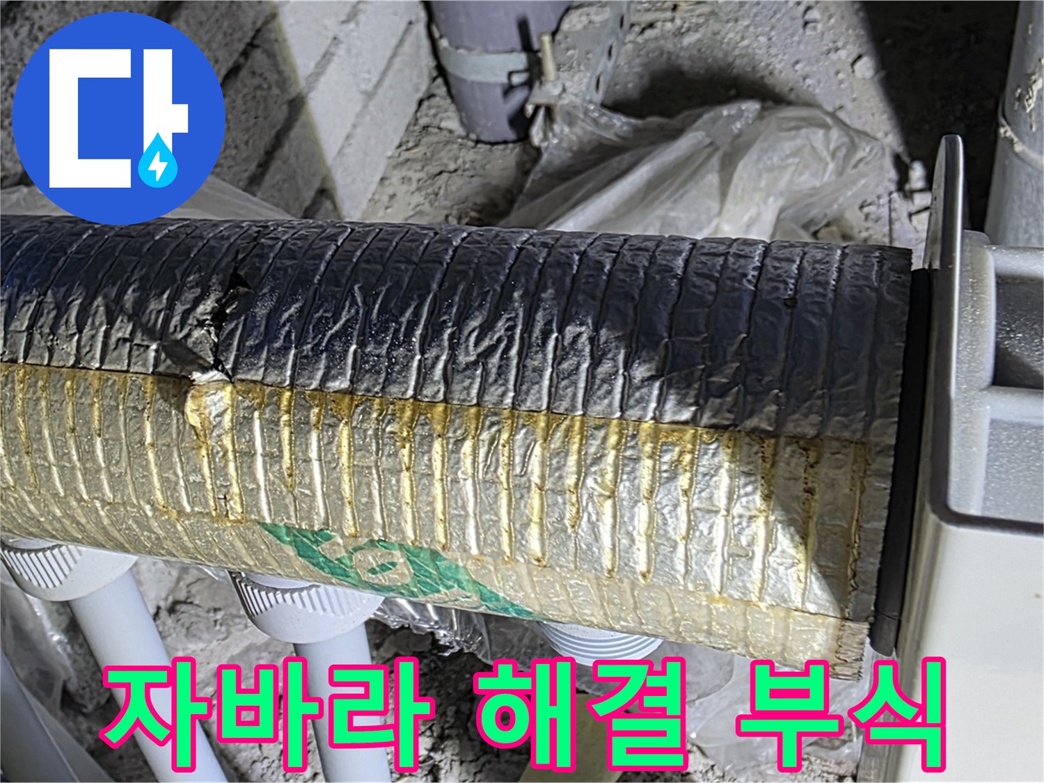 삼숭동 누수탐지 - 훼손된 자바라 - 배관 부식 - 누수 문제 신속 해결