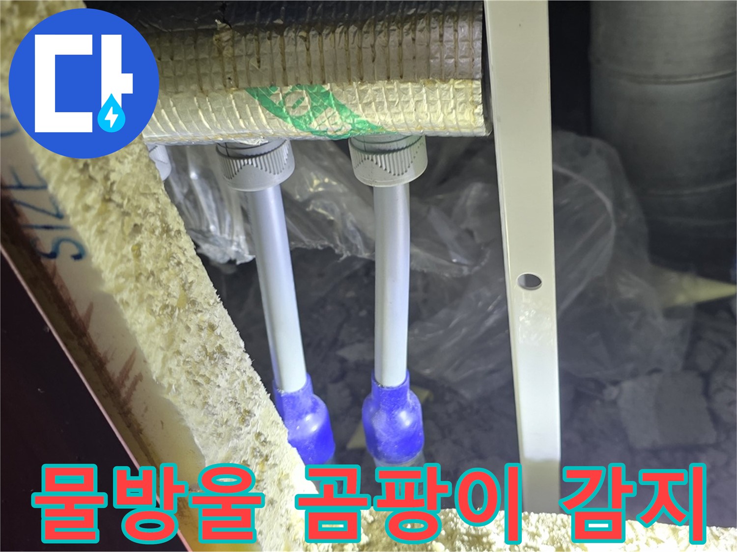 삼숭동 양주자이 누수 - 배관 연결 부속 주변 물방울 맺힘 및 곰팡이 냄새 발생 여부 집중 감지