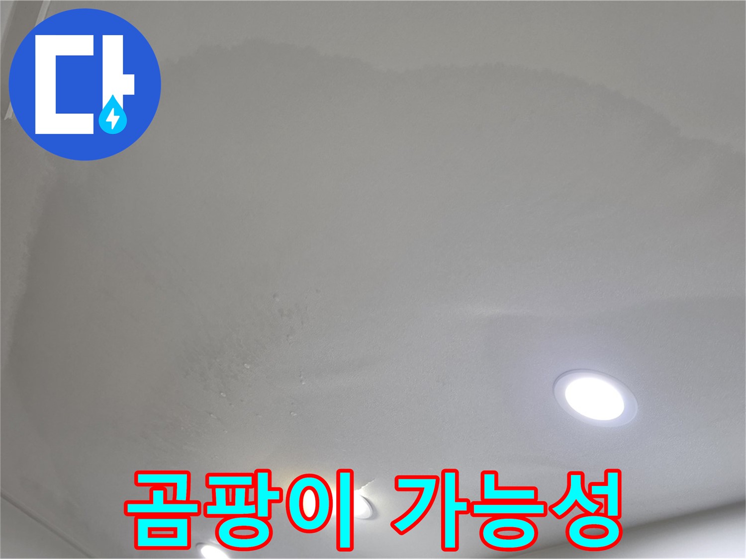 삼숭동 자이 107동 누수 - 젖은 자국 - 곰팡이 발생 가능성