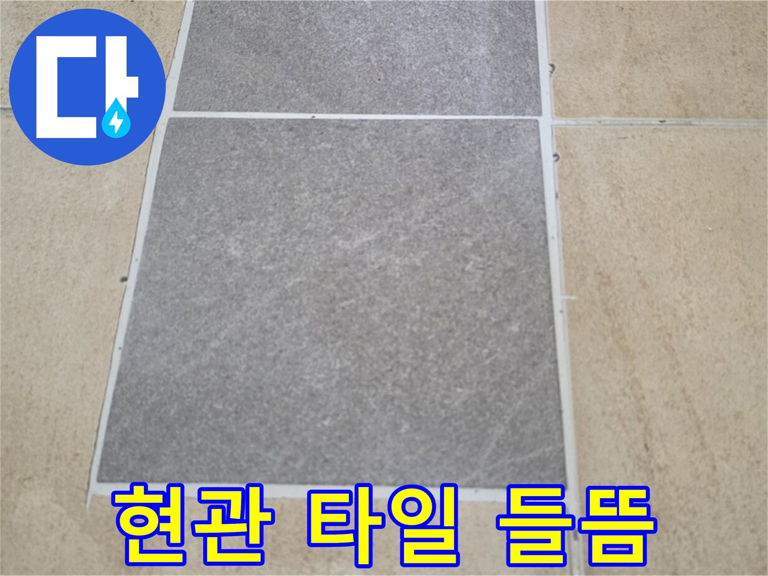 양주 삼숭동 아파트 - 현관 타일 들뜸 현상 - 누수 위험을 진단하고 있습니다.