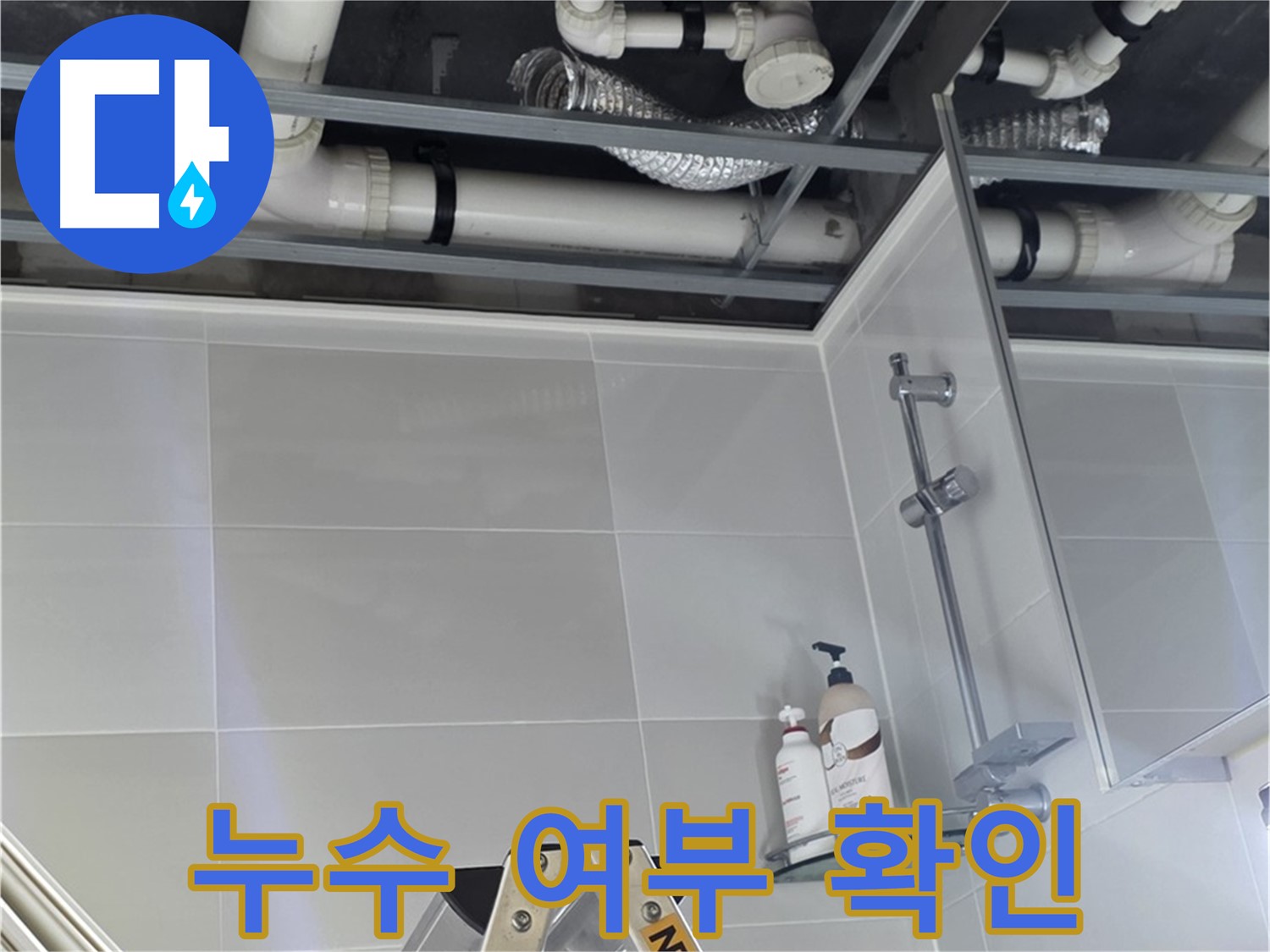 양주 옥정 욕실 누수 - 천장 배관 연결 부위 누수 여부 집중 확인