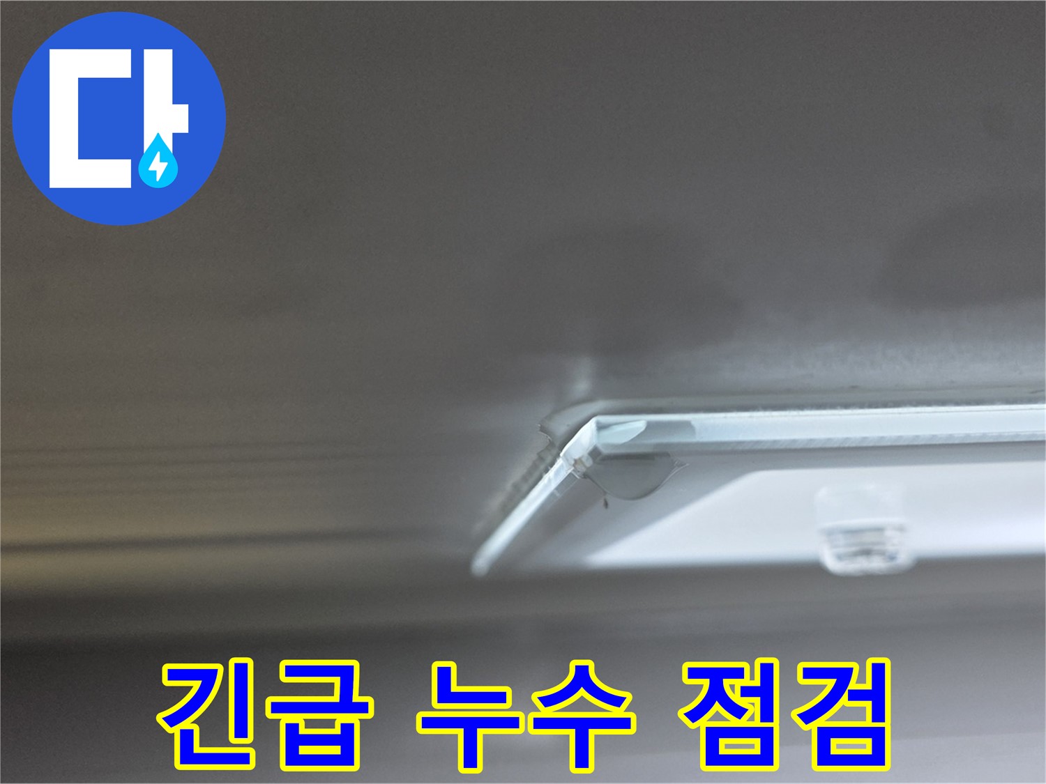 옥정동 율정마을 1309동 아파트 천장 - 초기 누수 발견 후 긴급 점검을 진행하고 있습니다.