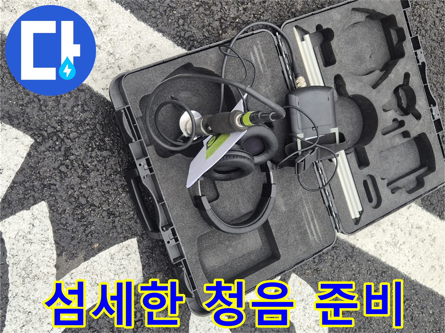 섬세한 청음 장비 준비 - 철원군 서면 와수리 누수 해결 시작