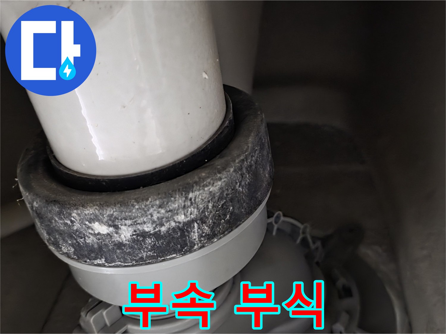 성남시 분당구 운중동 산운마을 변기 누수 - 부식된 변기 부속 상태 확인