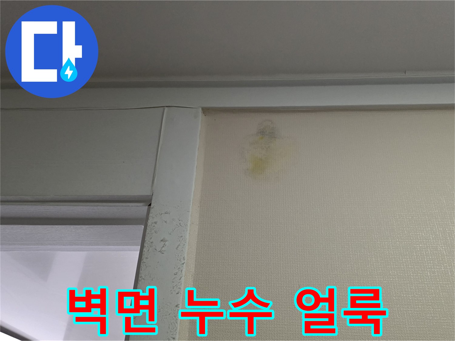 성남시 분당구 운중동 산운마을 아파트 벽면 누수 얼룩 - 누수 완벽 차단 시공