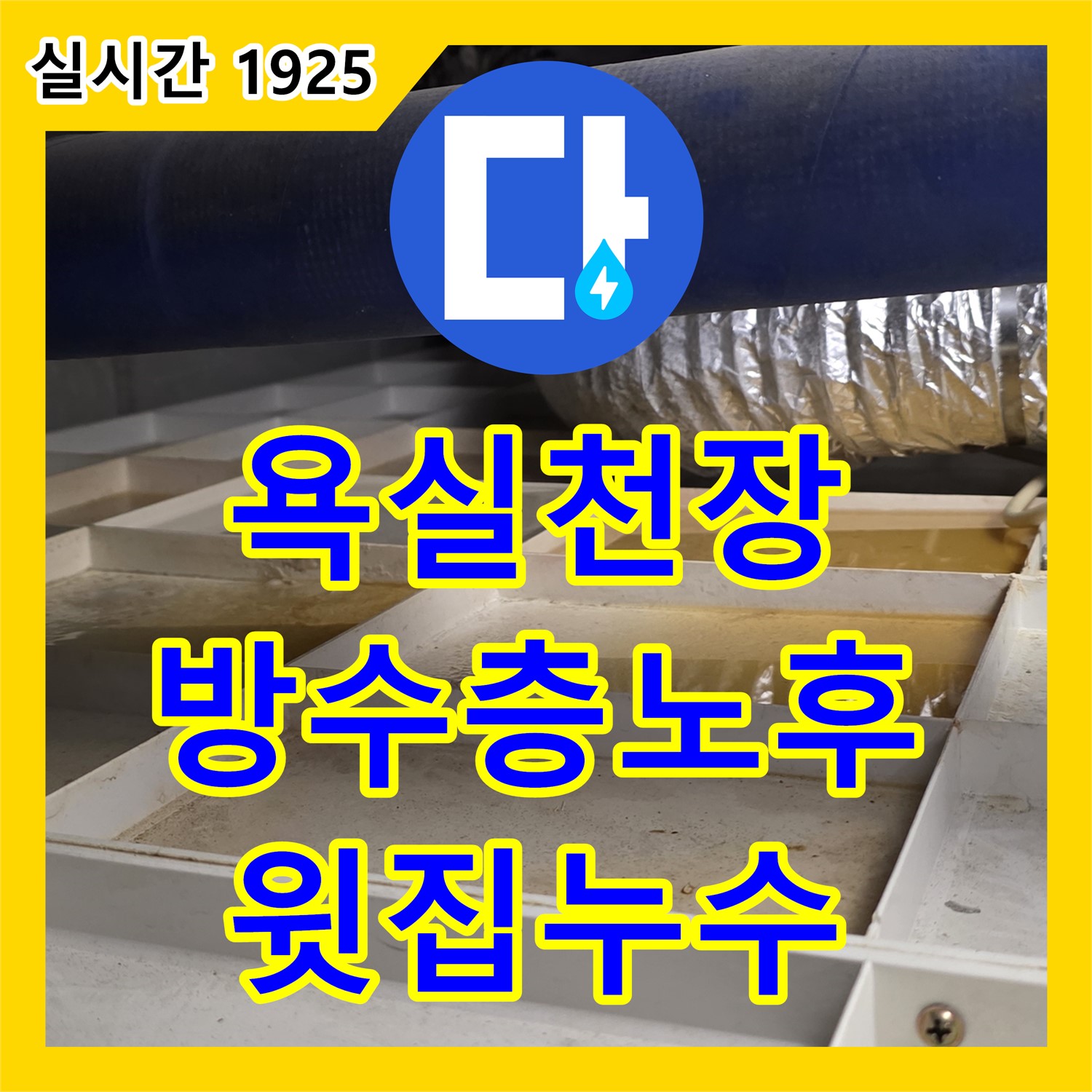 분당 누수탐지전문, 궁내동 아파트 욕실 천장 누수, 윗집 방수층 노후 원인