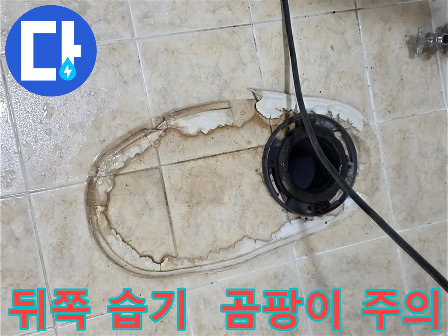 변기 누수 - 변기 뒤쪽 습기, 곰팡이 번식 주의하세요