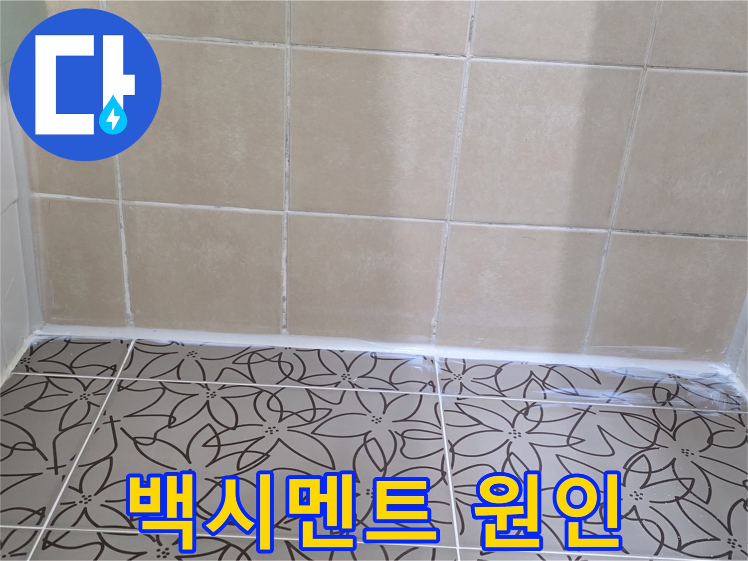 양주 백석 서광아파트 욕실 누수 - 백시멘트 손상으로 인한 누수, 메꿈 시공으로 문제 해결