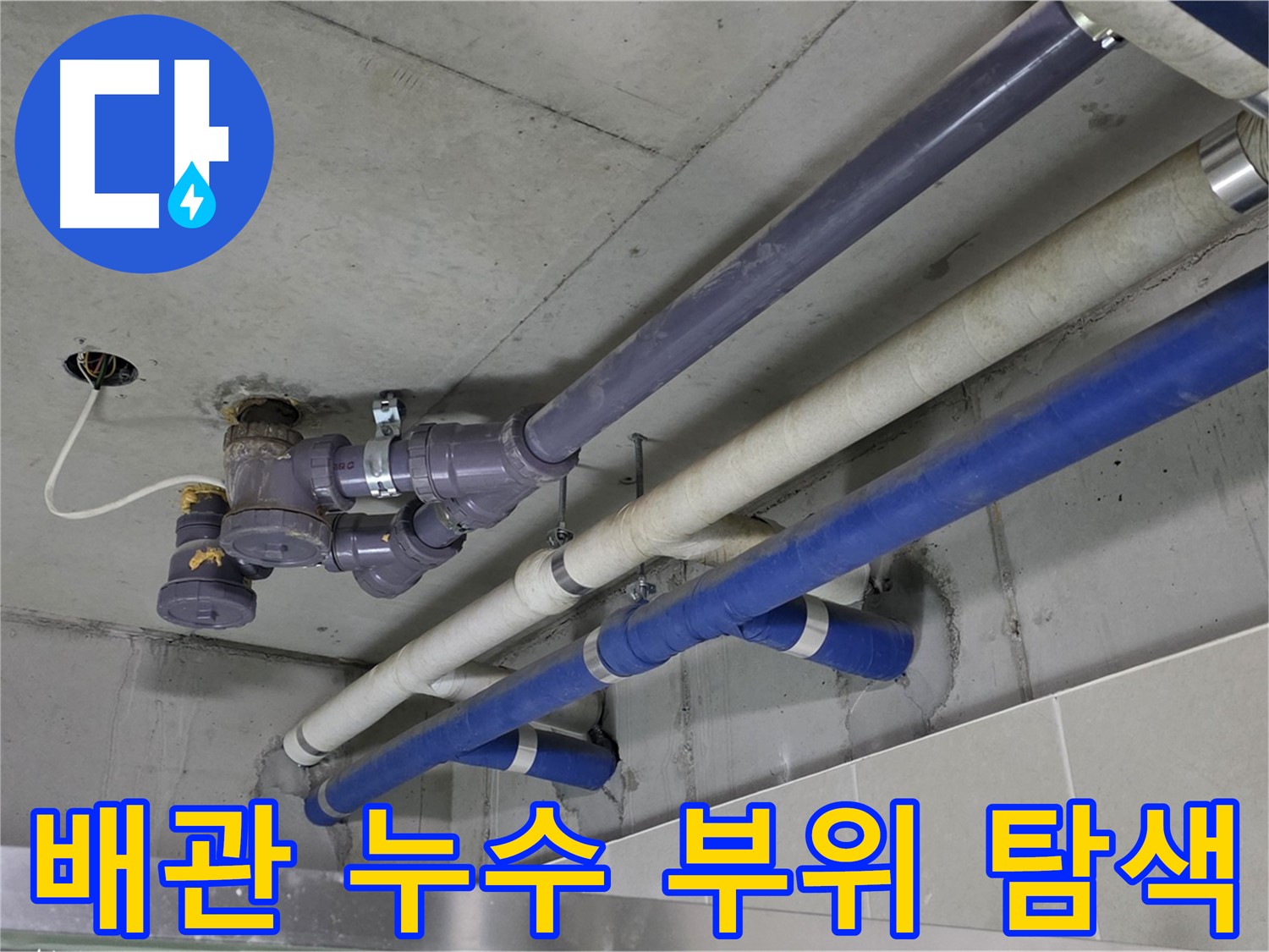 분당 산운마을 상가 배관 누수 부위 탐색 - 첨단 장비로 정확하게!
