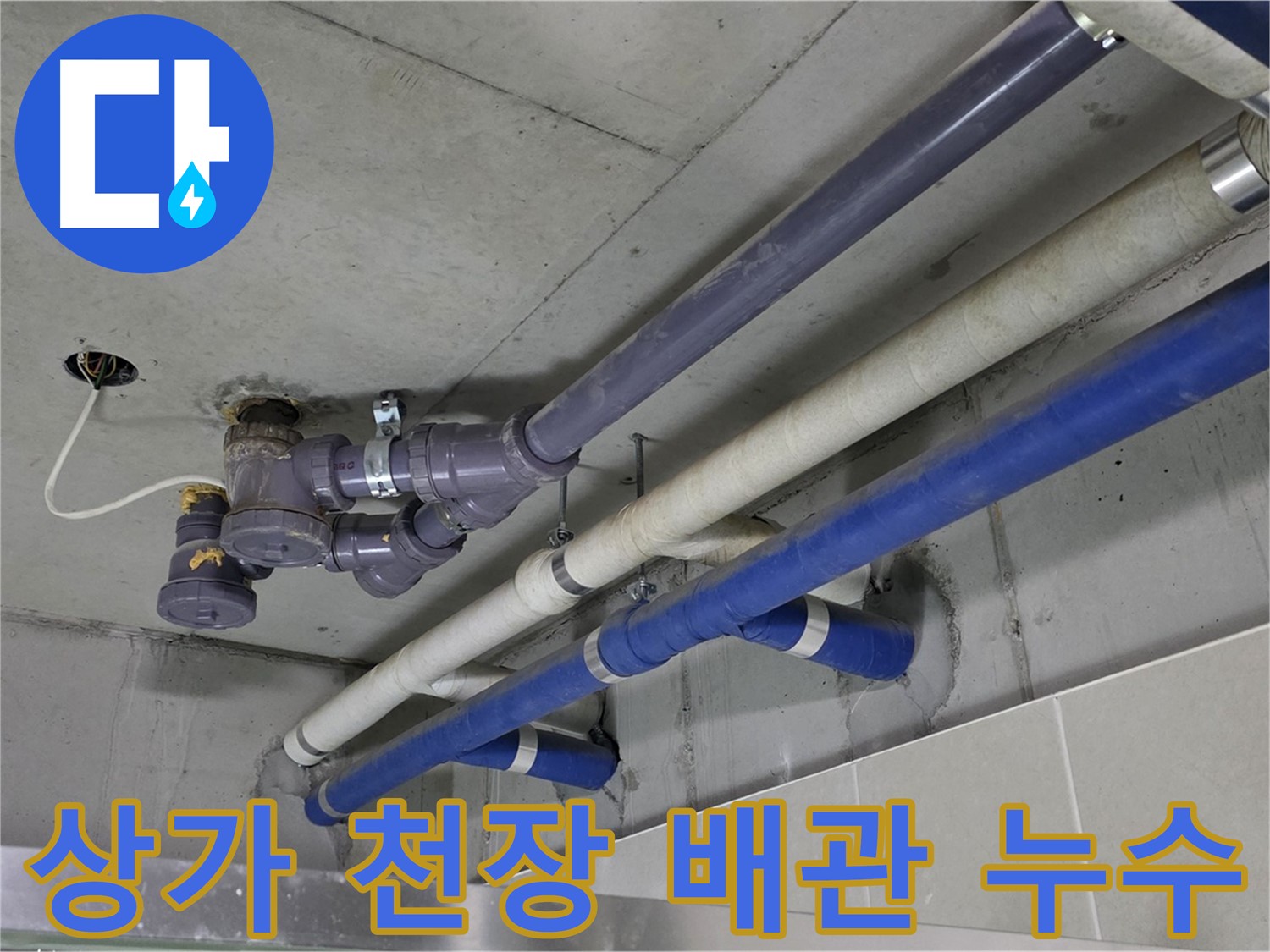 분당 운중동 상가 천장 배관 누수 - 누수 원인 꼼꼼하게 진단