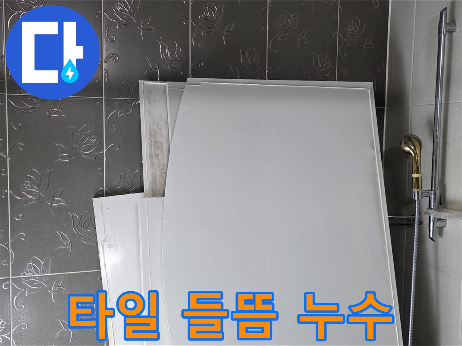 분당 운중동 욕실 누수 - 욕조 옆 타일 들뜸은 누수의 신호 - 전문가 진단 필요