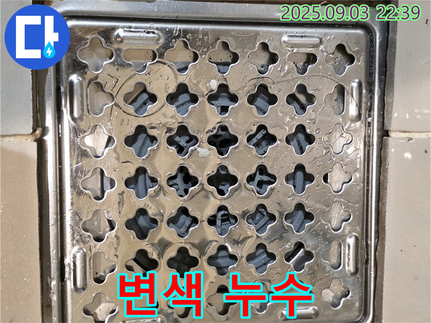 용산구 한강로2가 상가 욕실 - 배수구 주변 변색으로 인해 누수 발생 가능성