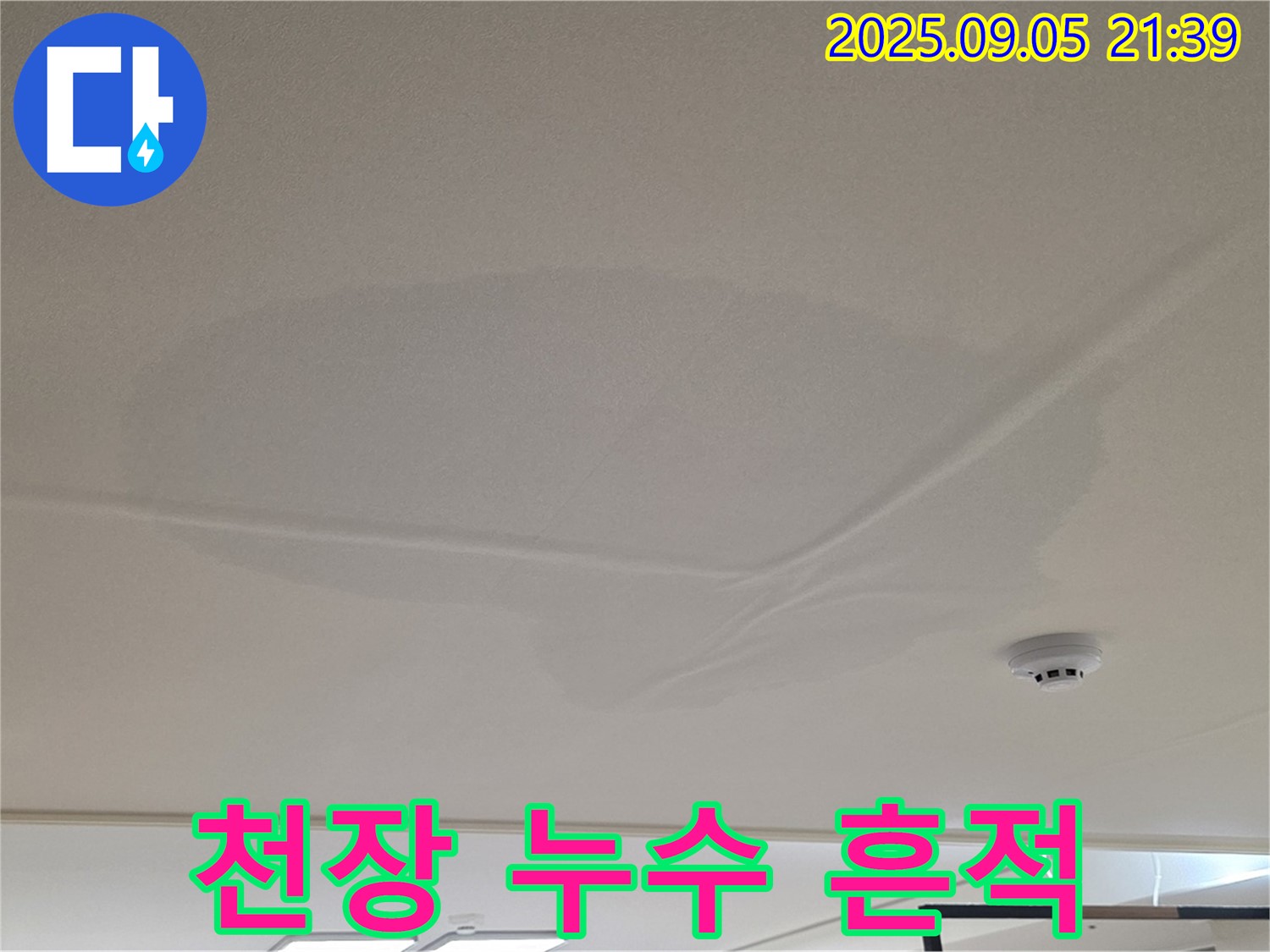 면목동 사가정 센트럴아이파크 천장 누수 - 젖어있는 천장