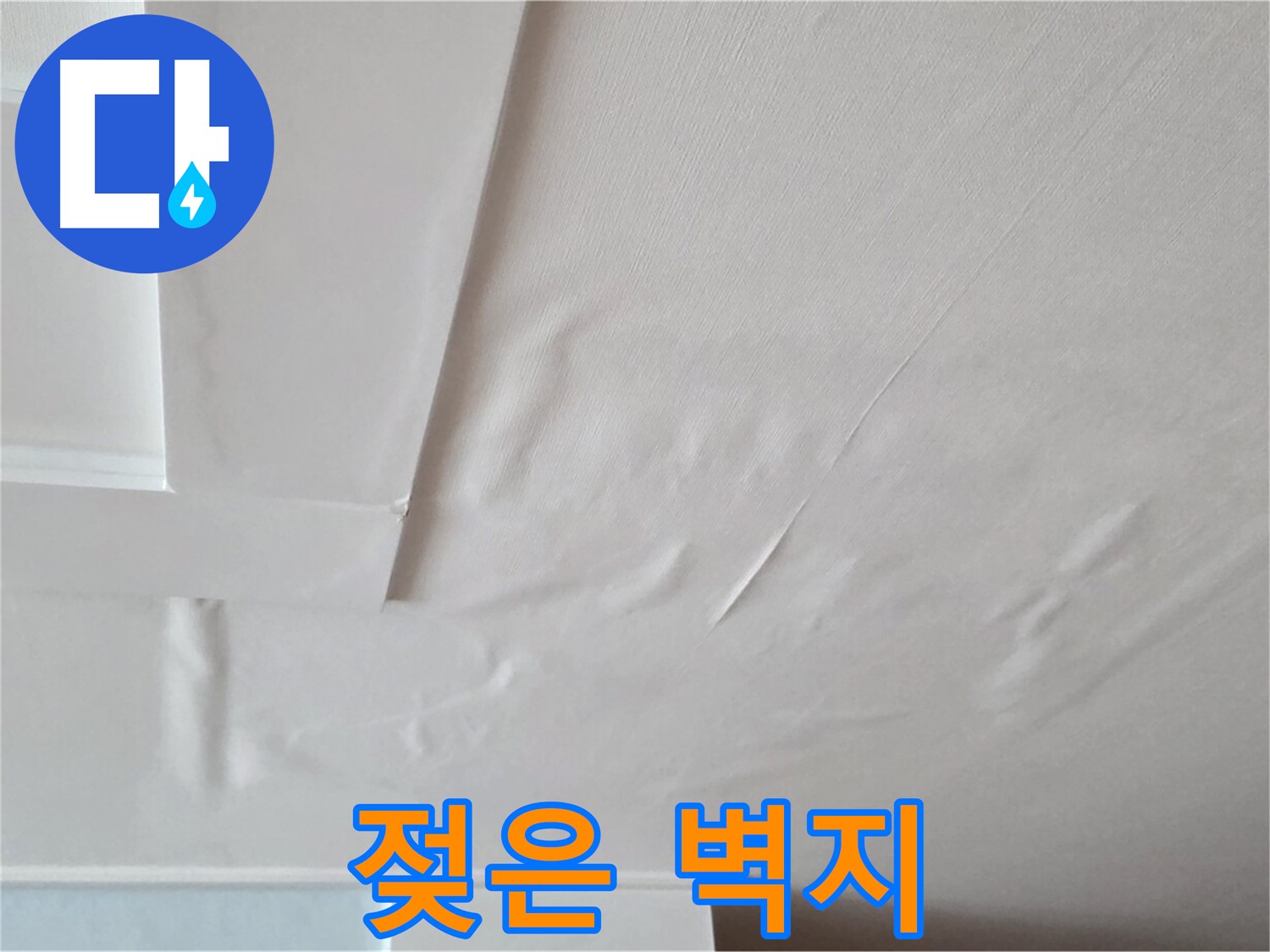 포천 일동 아파트 천장 누수 - 젖은 벽지와 곰팡이 냄새로 인한 두통 유발