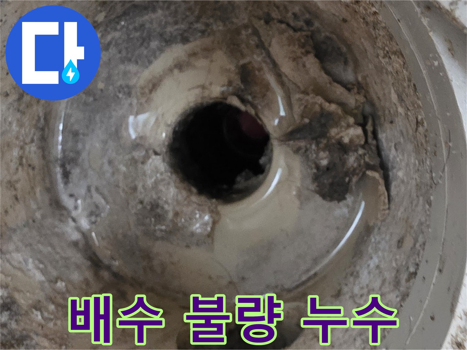 포천시 일동면 기산베스트빌 아파트 - 베란다 배수구 물이 안 빠짐, 누수 가능성 진단