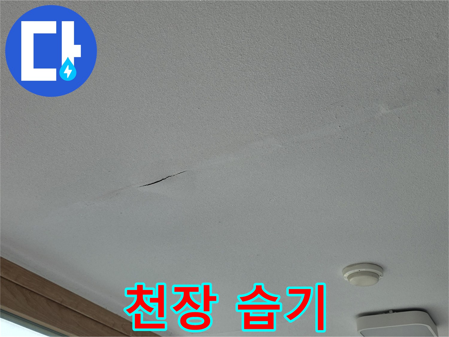포천시 일동면 아파트 천장 - 습기 찬 천장 표면 확인