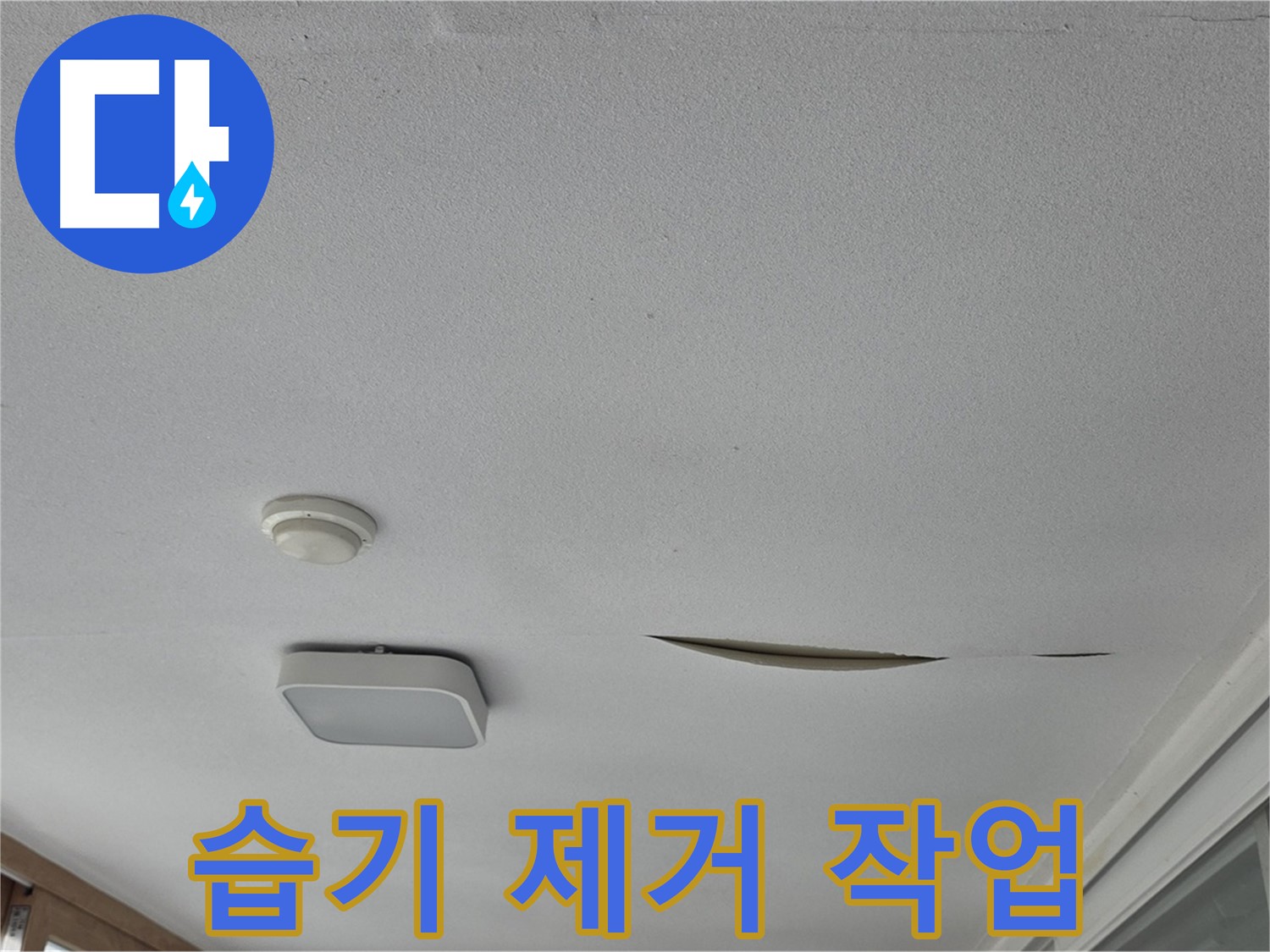 포천시 일동면 운악청계로 아파트 천장 누수 - 석고보드 습기 제거