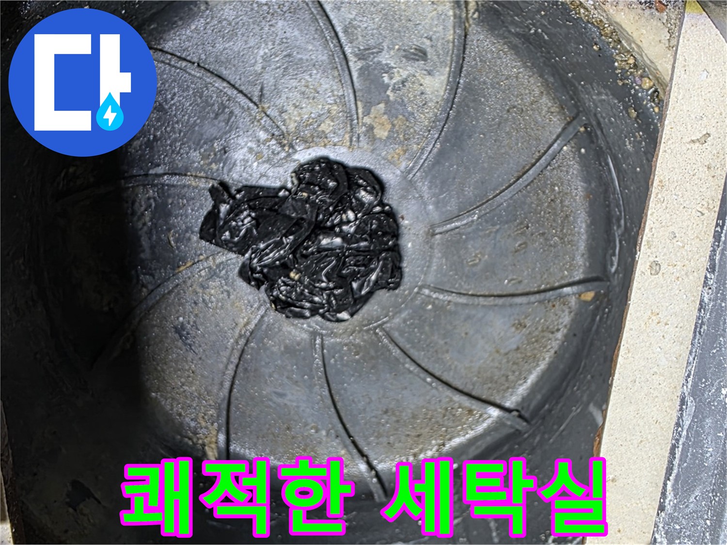 곰팡이 찌꺼기 제거 - 쾌적한 세탁실 완성!