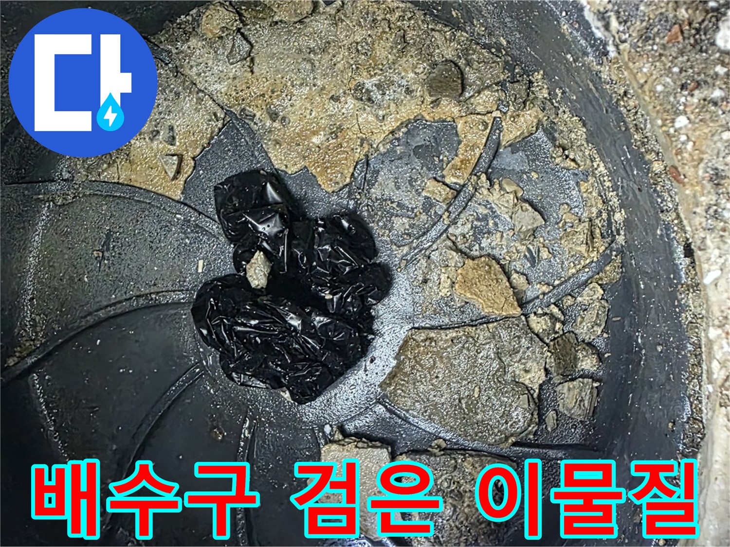 양주 옥정 율정마을 아파트 - 배수구를 막고 있는 검은 이물질의 정체를 밝힙니다!