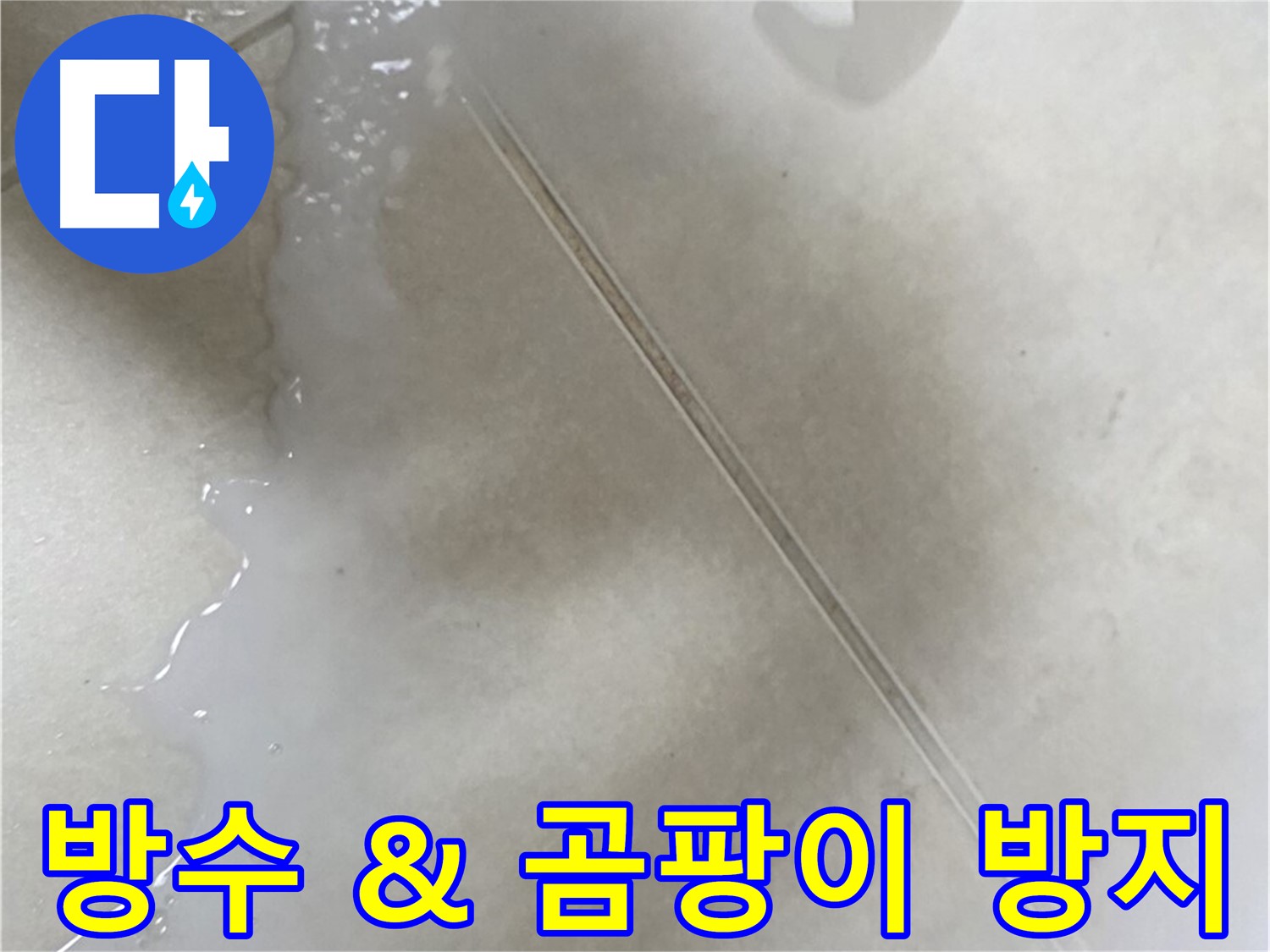 양주 옥정동 누수 - 타일 틈새 로션형 방수액 시공, 방수와 곰팡이 방지 효과