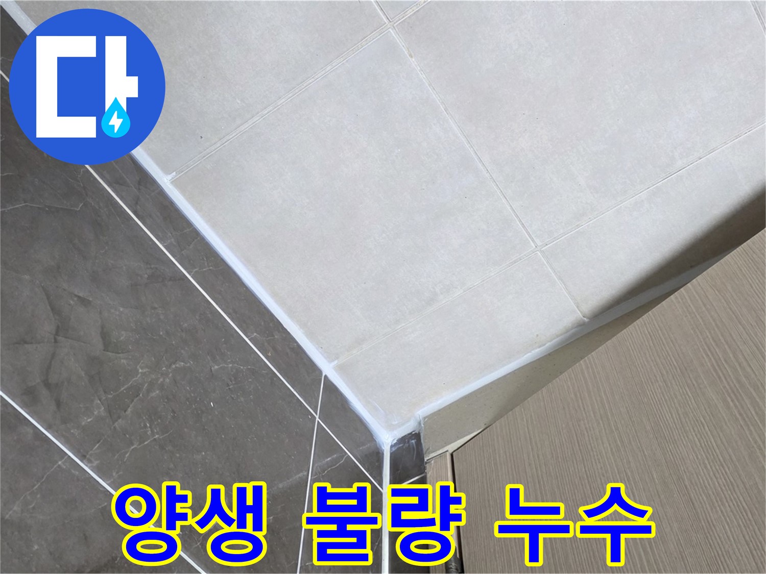 옥정동 율정마을 욕실 - 양생 불량 실리콘 재시공