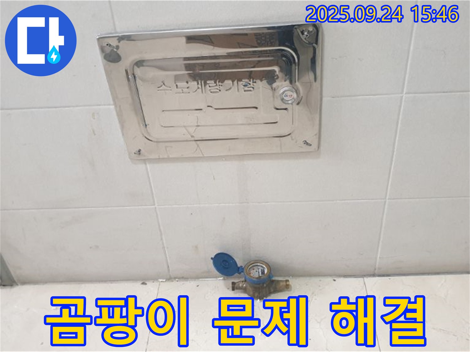 공릉1동 수도계량기 주변 곰팡이 - 누수 원인 해결과 함께 곰팡이 문제까지 말끔하게 해결해 드립니다.