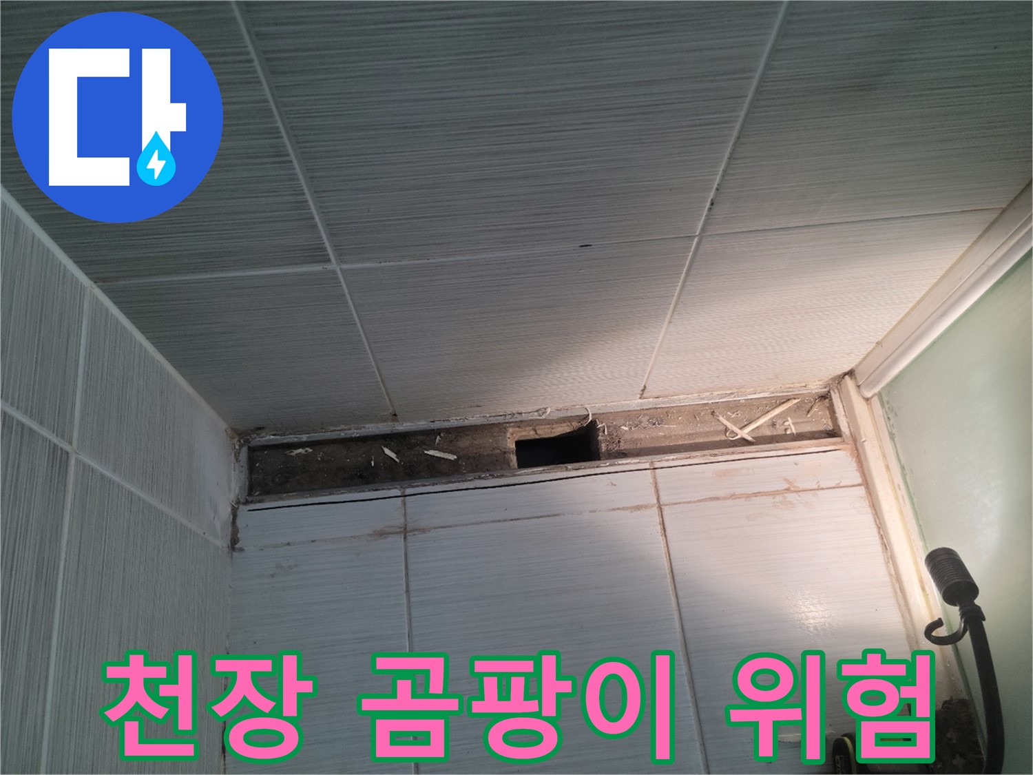 동두천 신창비바패밀리 욕실 천장 누수 - 천장 곰팡이, 건강 위협