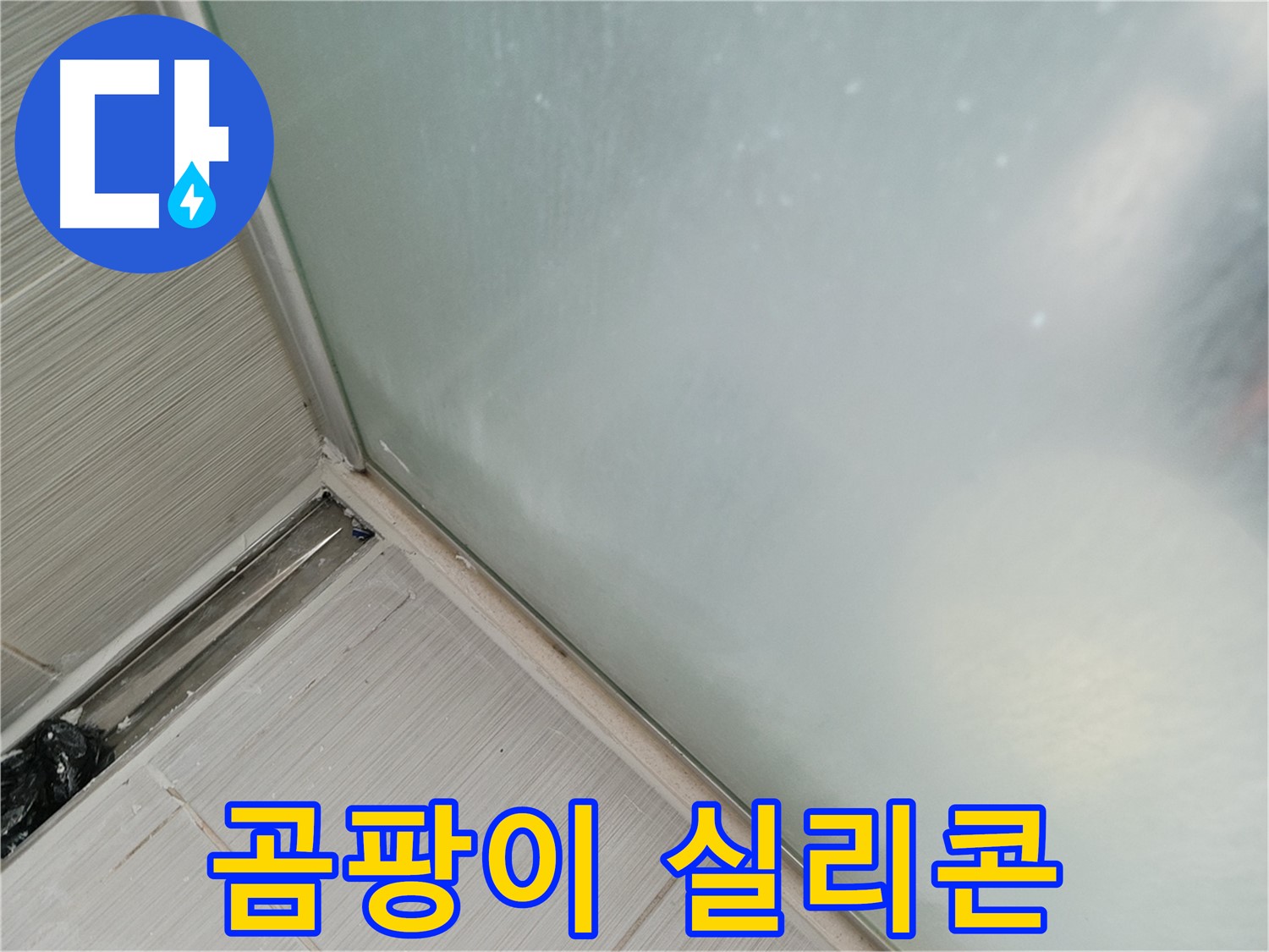 샤워부스 누수 - 곰팡이 핀 실리콘 - 건강 위협
