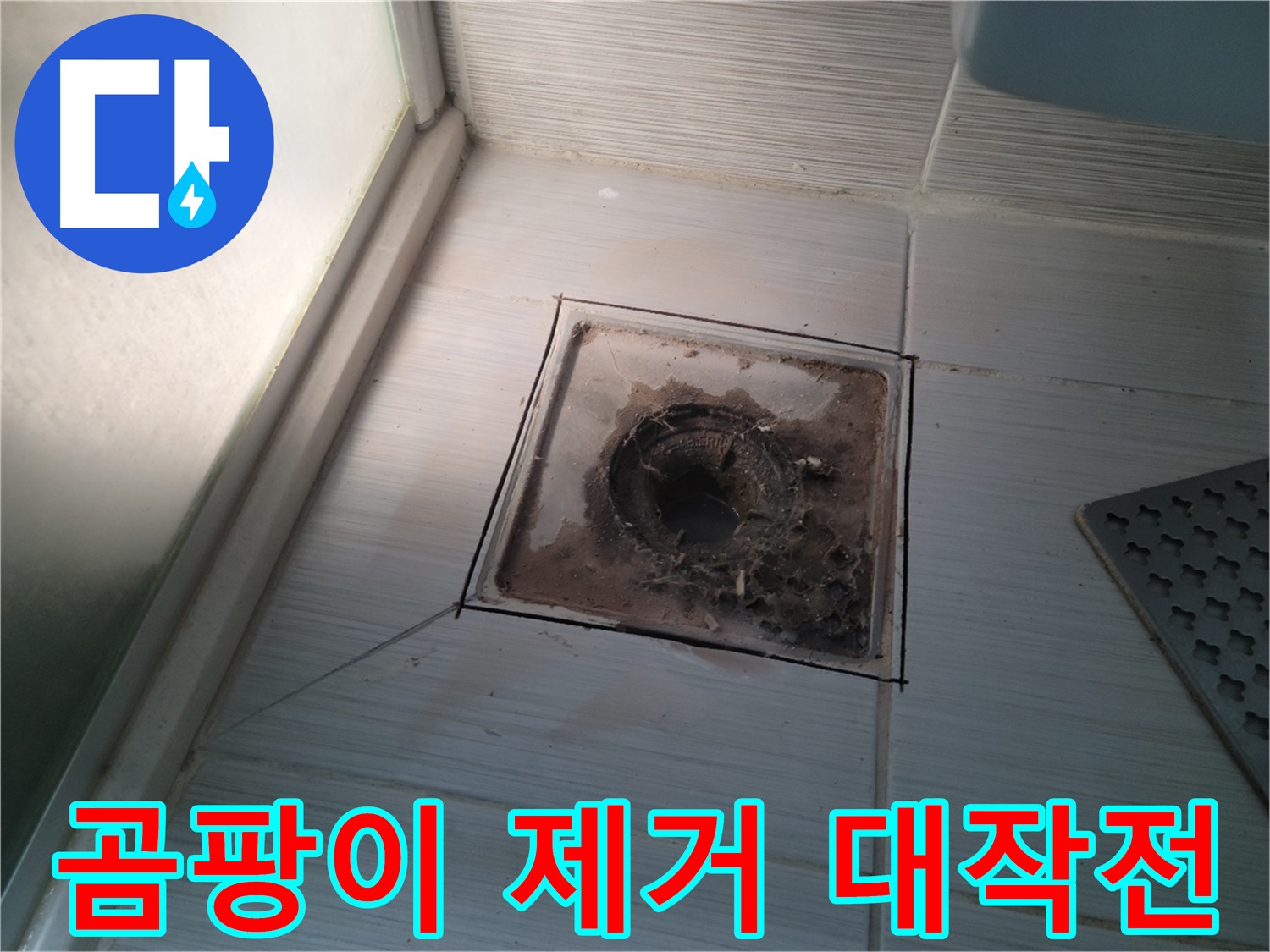 신창비바패밀리 욕실 배수구 주변 - 곰팡이 완벽 제거 대작전!