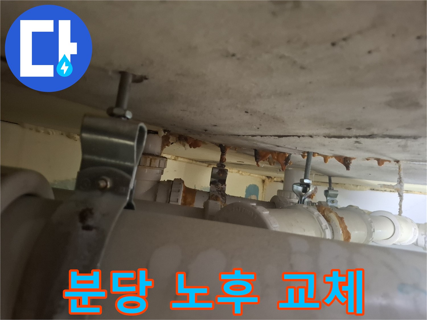 분당 봇들마을 아파트 - 배관 상태 점검, 노후 배관 교체 시급