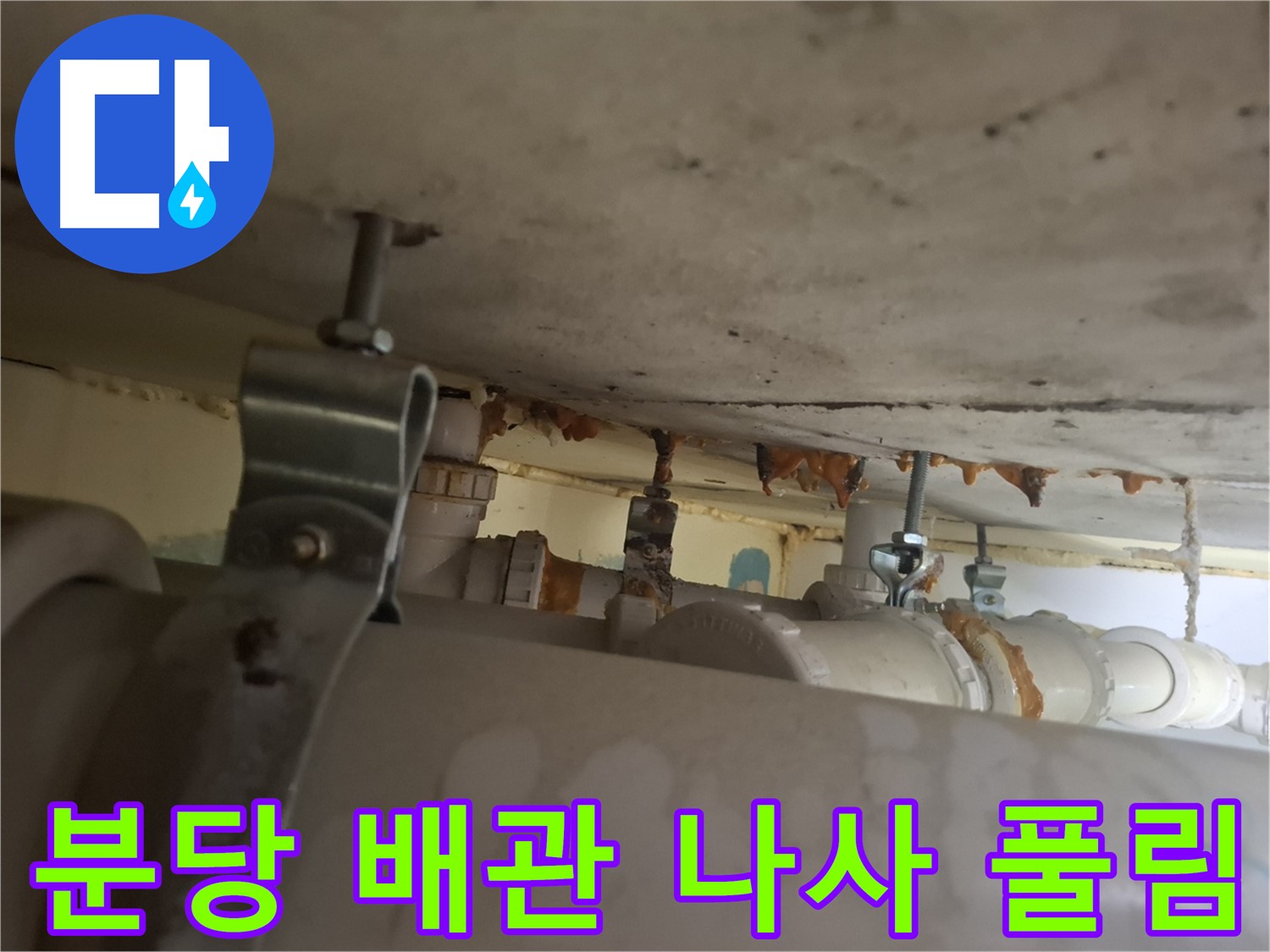 분당 봇들마을 아파트 - 배관 연결 나사 풀림, 꼼꼼하게 확인
