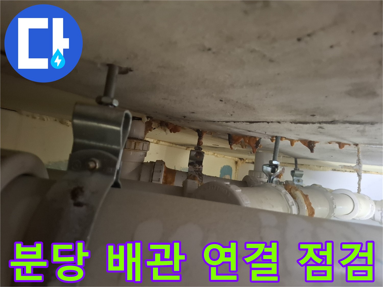 분당 봇들마을 아파트 - 배관 연결 부위, 누수 집중 점검