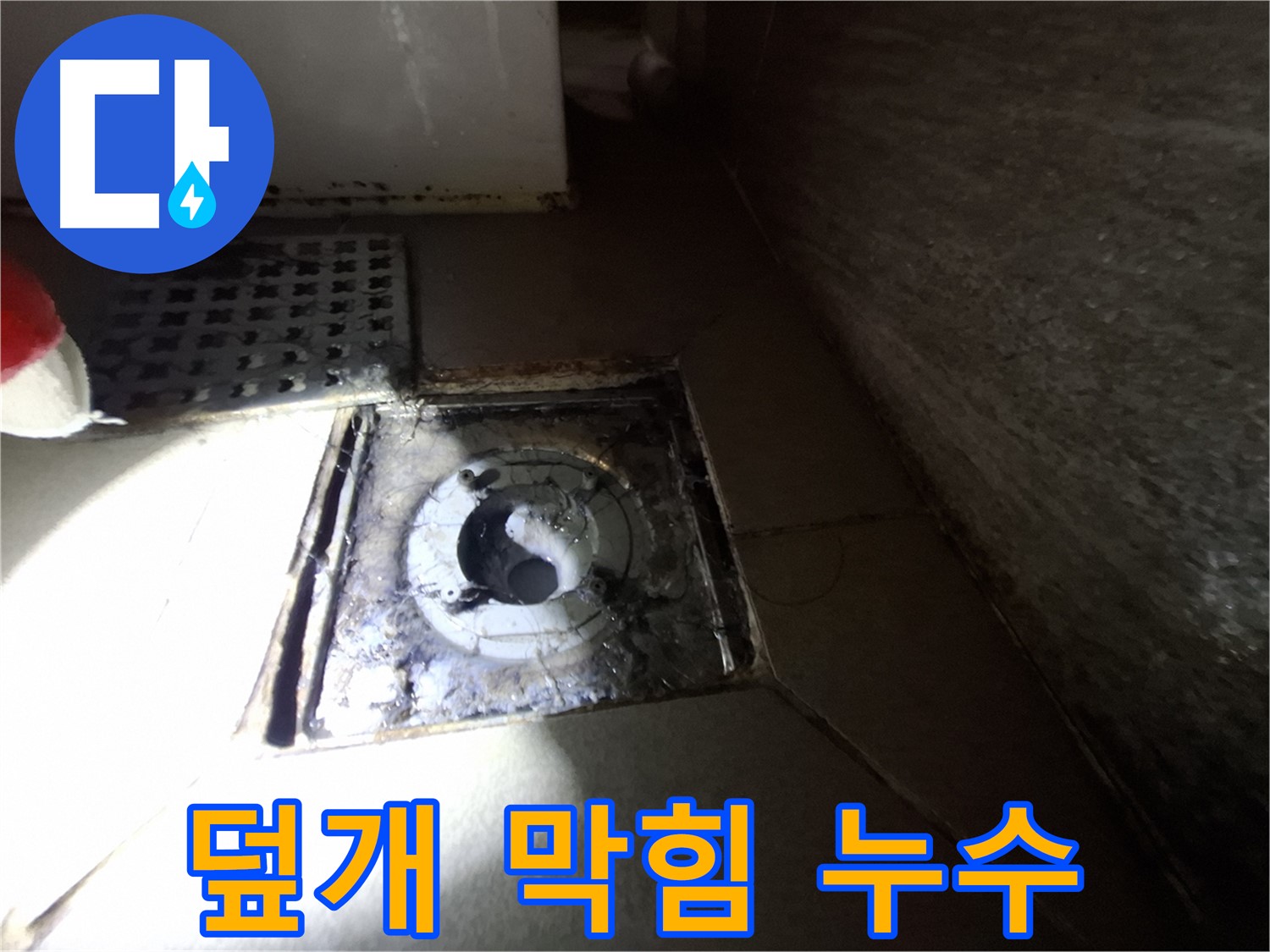 분당 봇들마을 욕실 덮개 파손 - 누수 점검, 막힘 해결과 덮개 교체 필요