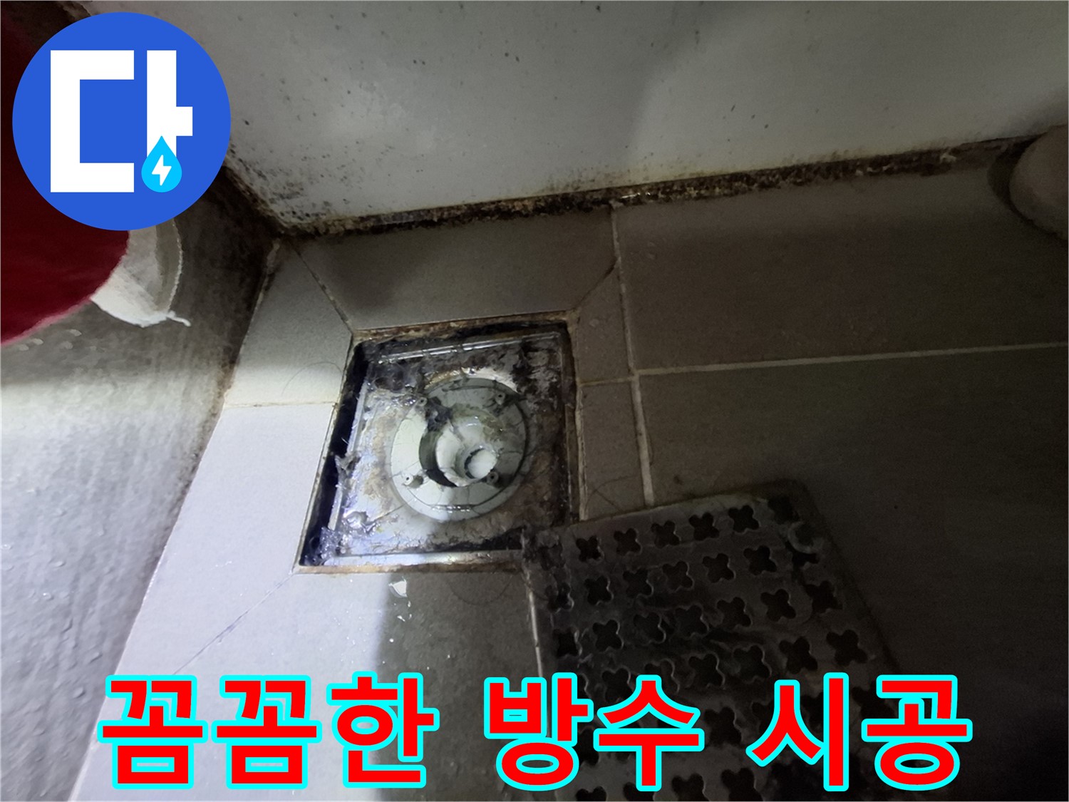 분당 봇들마을 욕실 배수구 누수 - 꼼꼼한 방수 시공으로 완벽하게 해결