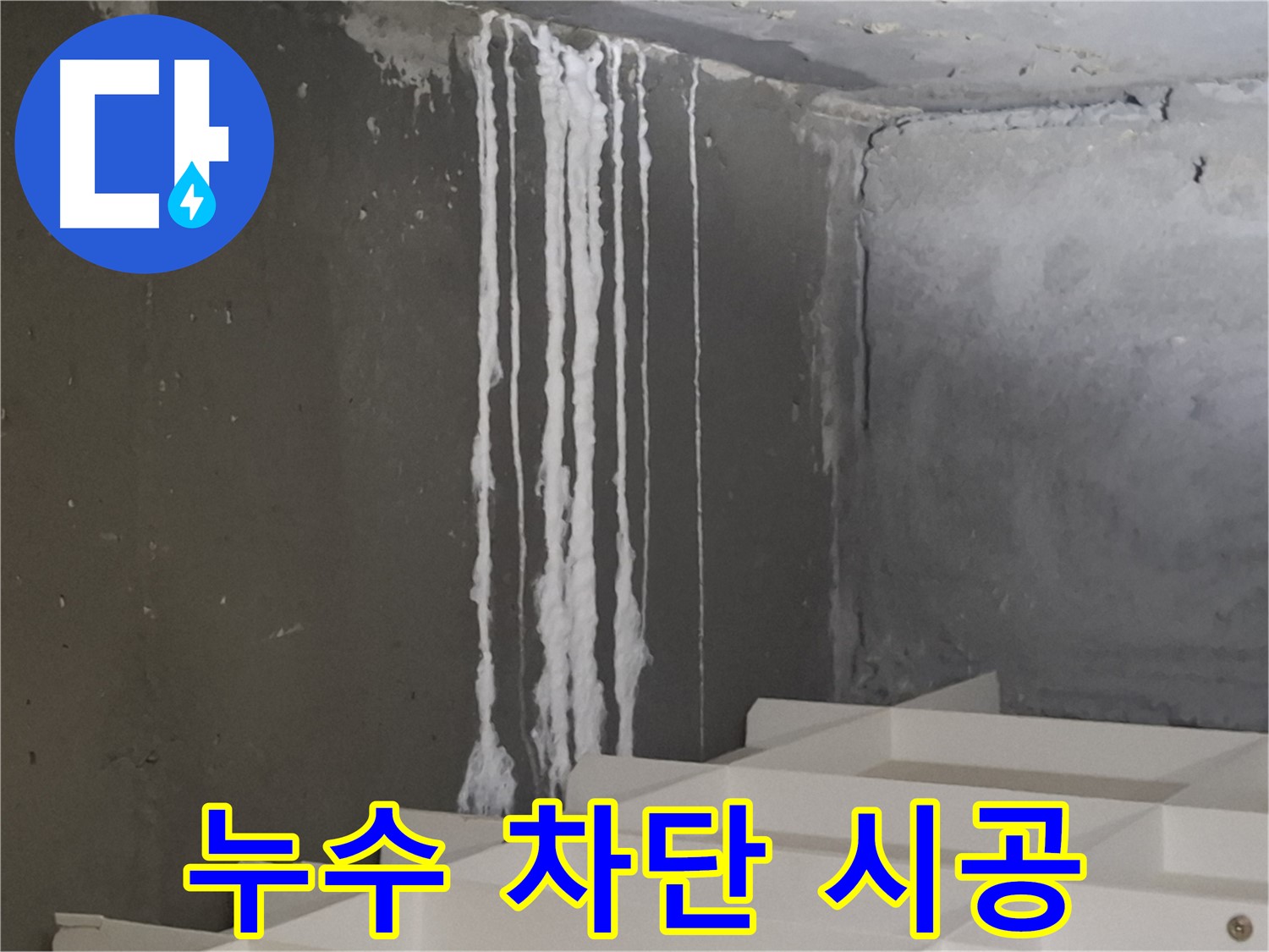 분당구 삼평동 봇들마을 아파트 누수 - 계단 석회수 누수 완벽 차단 시공! 누수 걱정 없이 쾌적한 환경을 만들어 드립니다.