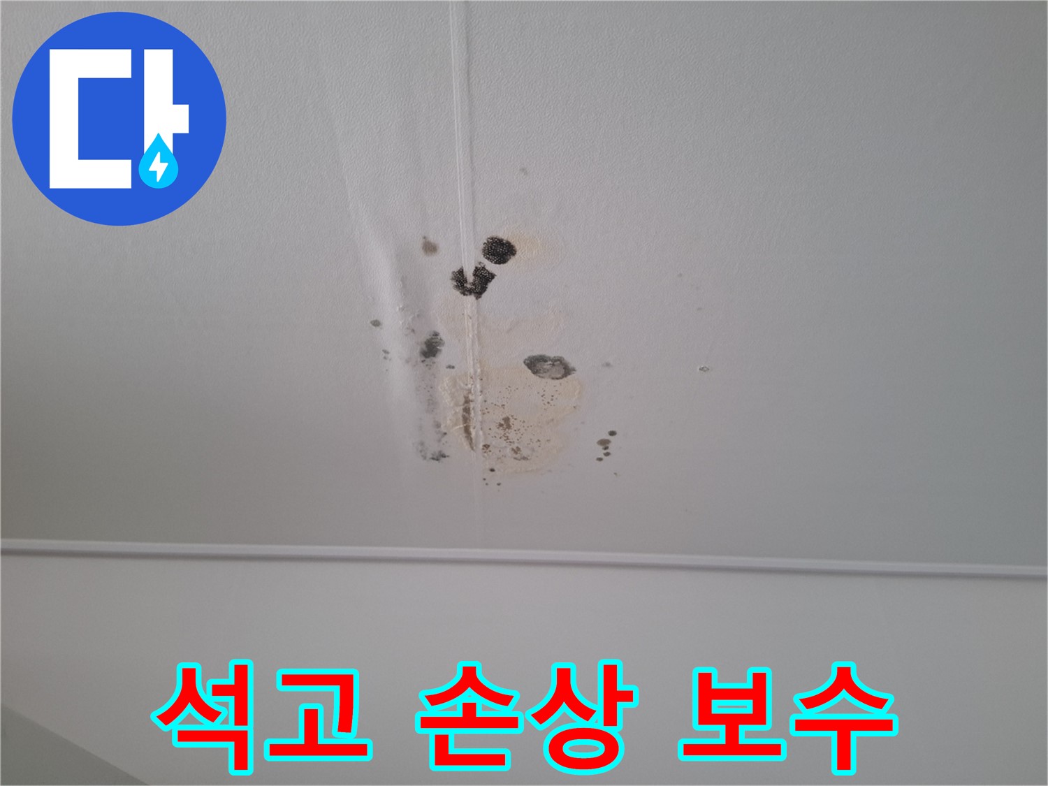 성남 봇들마을 2단지 아파트 - 천장 석고보드 손상 - 긴급 보수가 필요한 상황입니다.