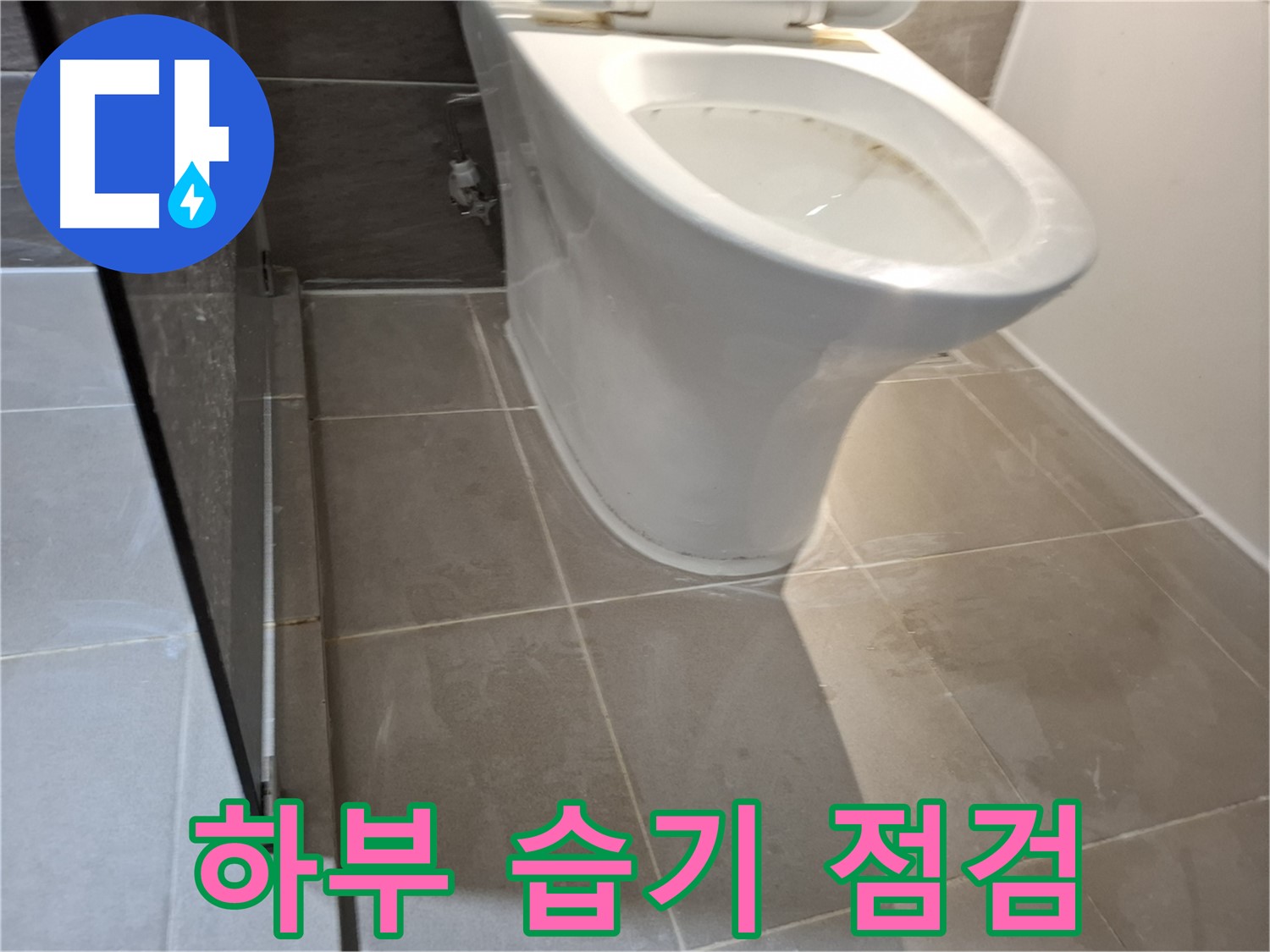 성남 삼평동 717번지 - 변기 하부 습기, 누수 초기 증상 점검