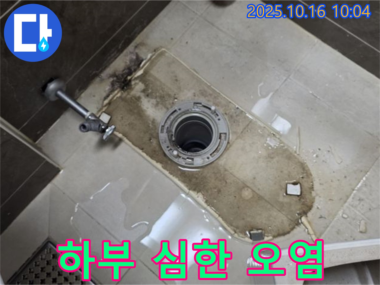 양주 옥정동 율정마을 13단지 아파트 변기 누수 - 하부 심한 오염으로 인한 누수 진단 - 깨끗하게 청소하고 원인 해결