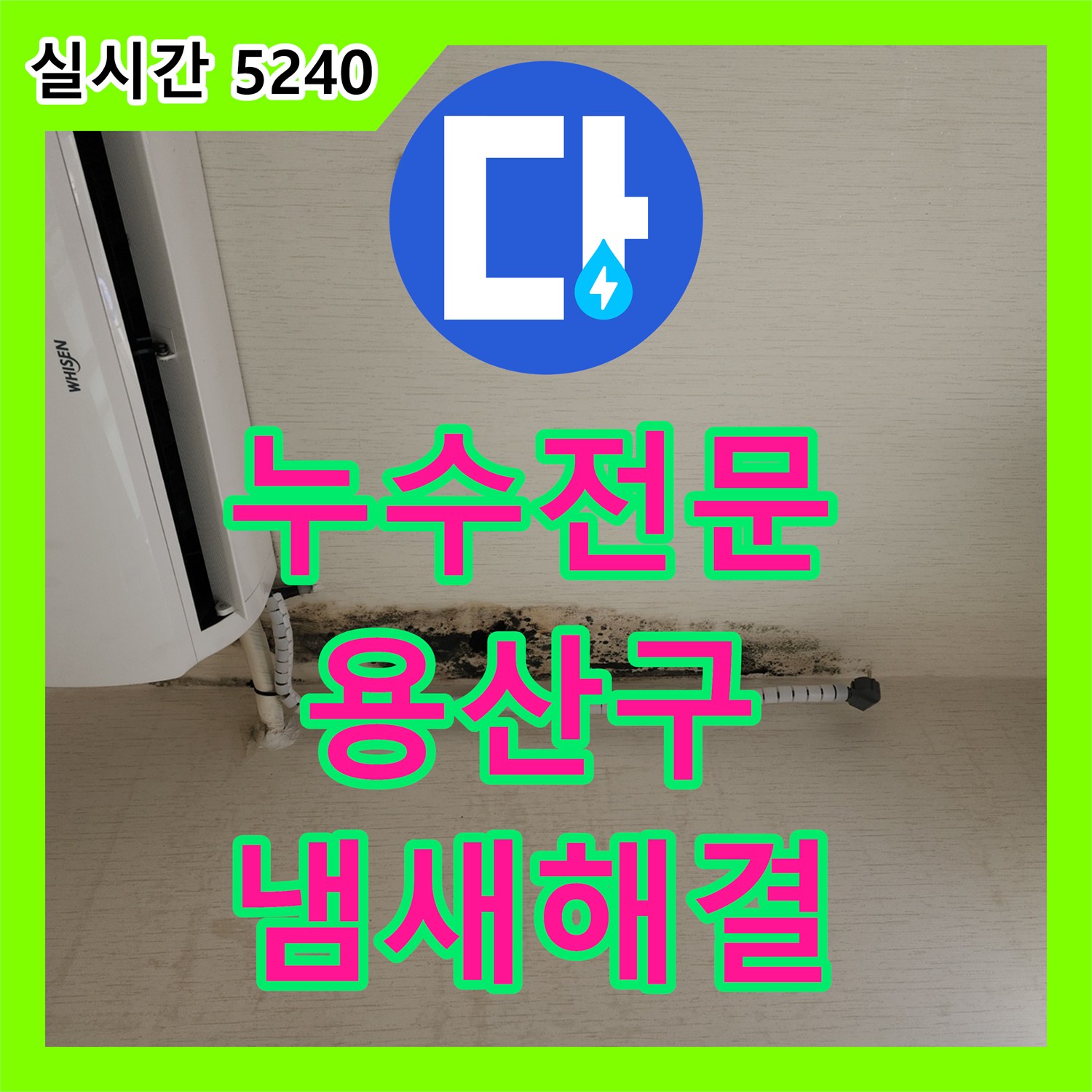 누수탐지전문업체, 퀴퀴한 곰팡이 냄새의 원인 누수 문제 해결 용산
