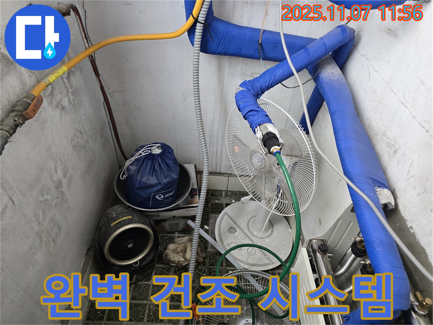 김포 양촌읍에서 누수 후 곰팡이 걱정 없이 완벽 건조 시스템 가동 - 쾌적한 환경 유지.