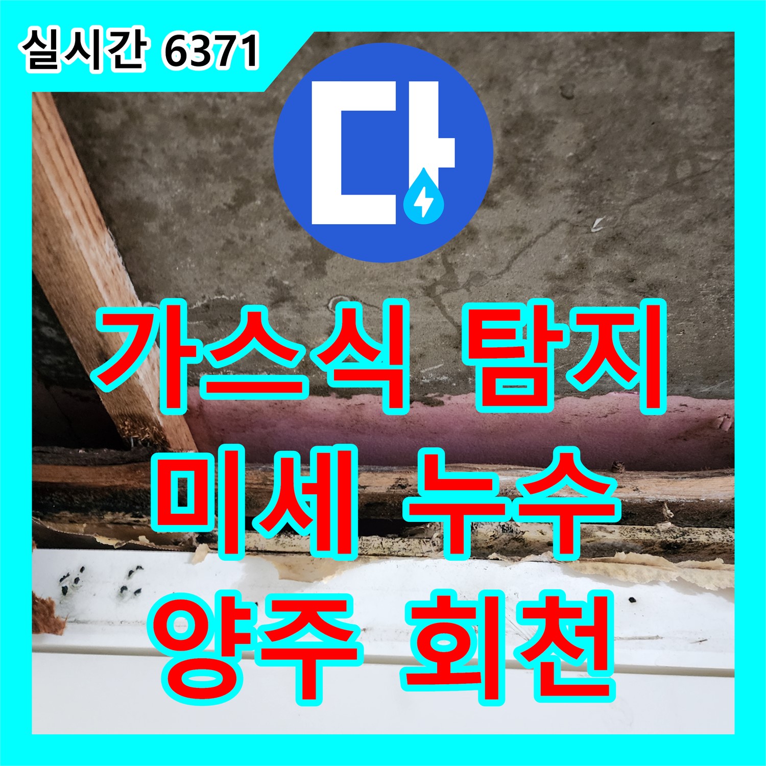 양주 회천 누수탐지, 가스식 탐지로 미세한 누수까지 정확하게