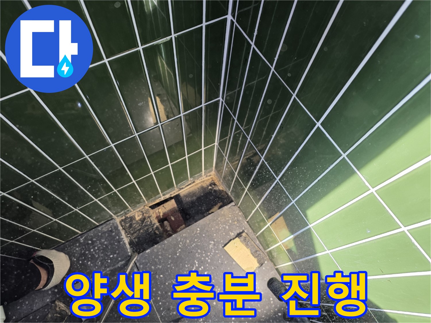 광진구 자양동 누수 - 타일이 잘 붙도록 충분한 양생 시간을 확보