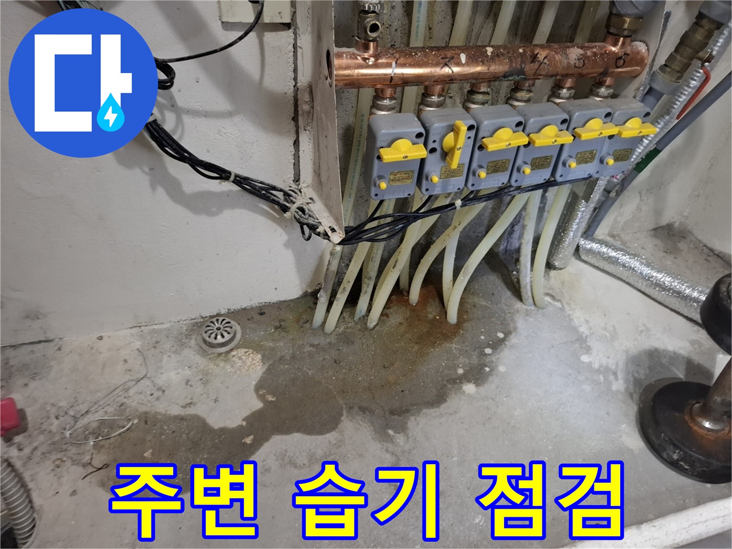관악구 누수 - 분배기 주변 습기, 미세 누수 의심, 정밀 점검이 시급합니다!
