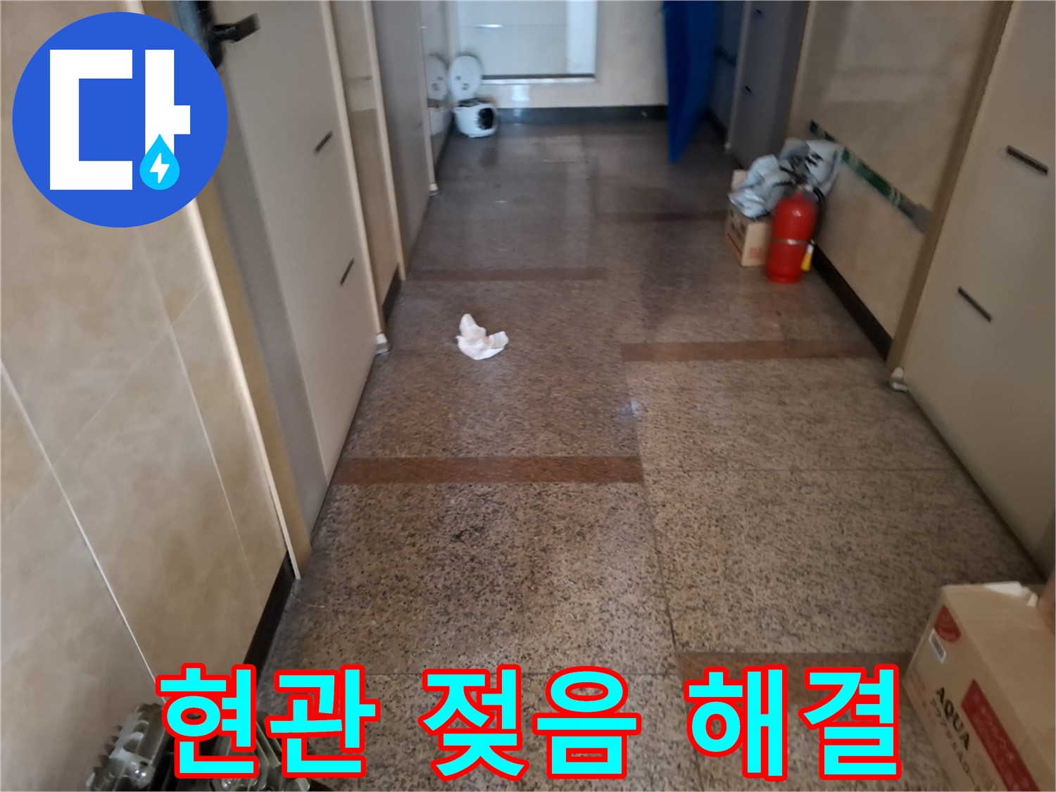 현관 젖음 해결 - 완벽 시공 - 신림동 누수 전문