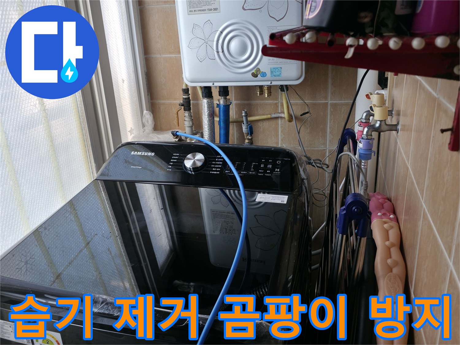 습기 제거 및 곰팡이 방지 - 누수 후 습기 제거 및 곰팡이 방지 작업 진행