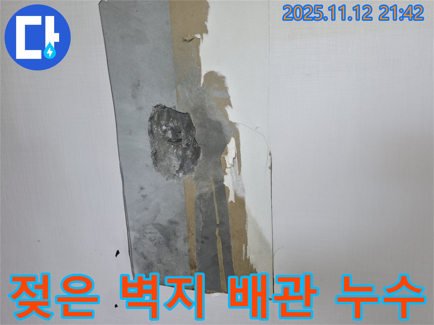 성북구 북악산로 누수 - 젖은 벽지 속에 숨겨진 배관 문제를 찾아냈습니다.