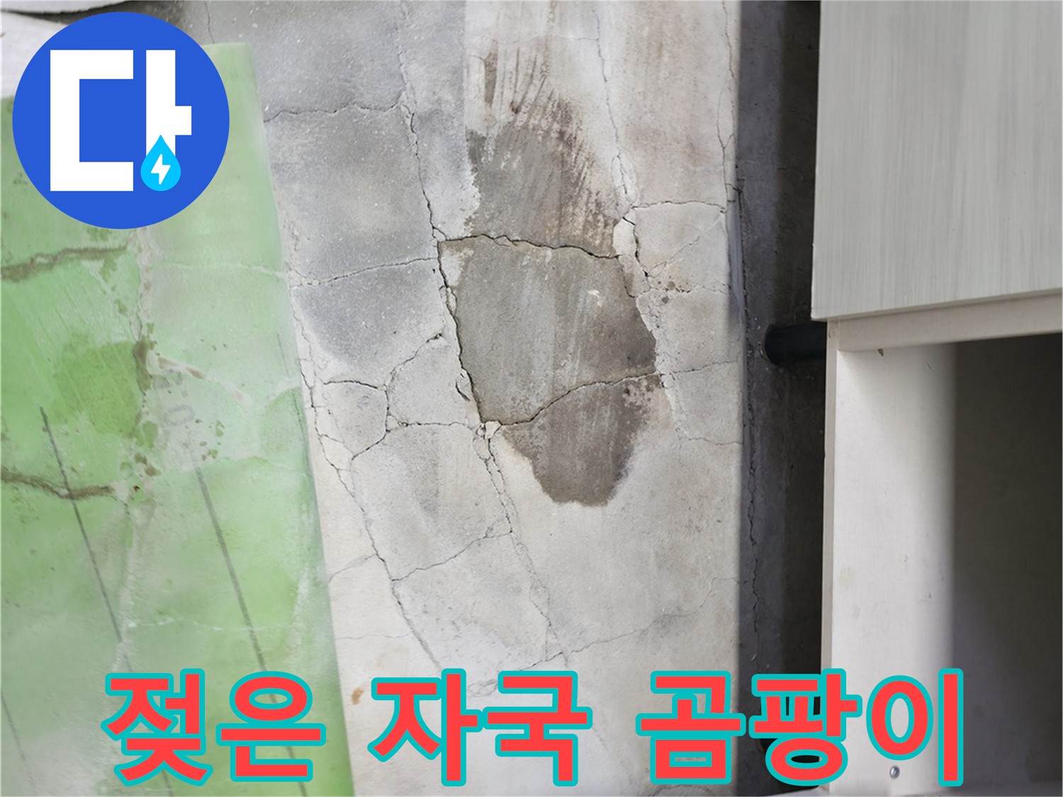 포천 누수탐지 - 신읍동 선경빌라 싱크대 주변 젖은 자국과 곰팡이 발견
